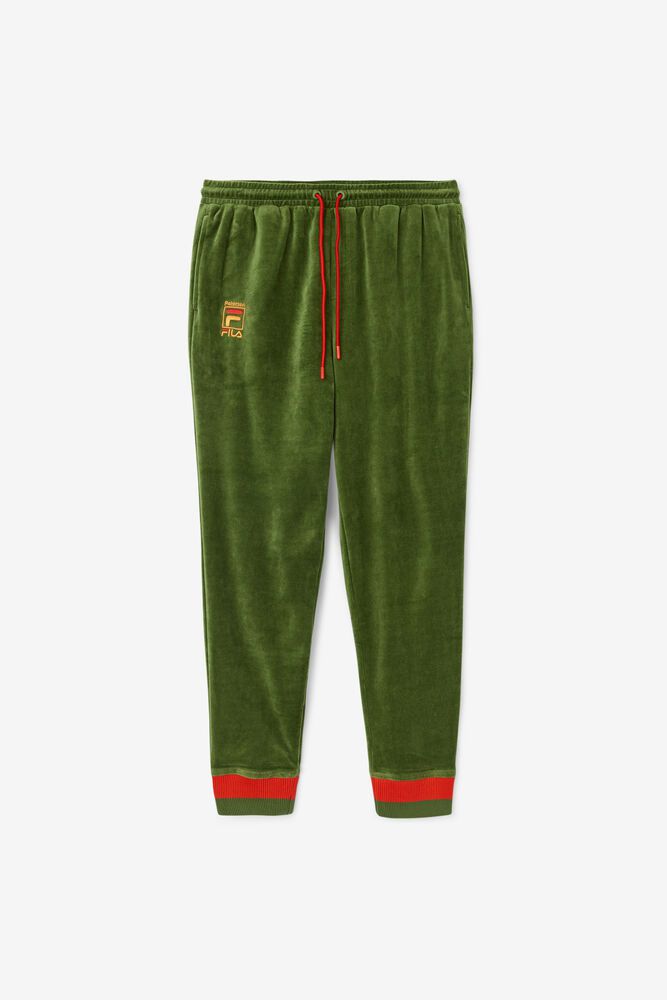 Fila Pants X Paterson Velour Mens Green - India YSF-517438